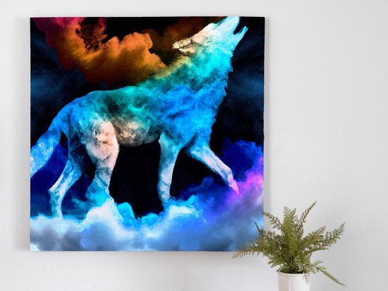 Howling Clouds kunst - 80x80 centimeter op Canvas | Foto op Canvas - wanddecoratie