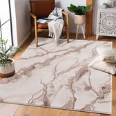 Flycarpets Tiberius Modern Marmer Design Vloerkleed - Beige - Laagpolig - 80x150 cm