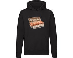 Eierdoosje | eieren | doos | kip | eten | zuivel | boerderij | karton | Unisex | Trui | Sweater | Capuchon