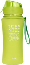 Sport Bidon drinkfles/waterfles - Being Nice - groen - kunststof - 480 ml