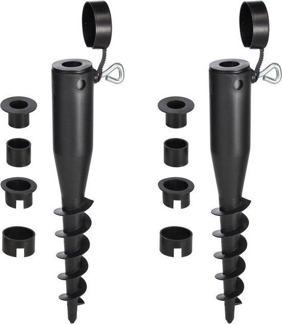 2x Haringen / grondpennen voor een parasol van 25,30,35,40 en 45 mm - Vervangt zware parasolvoet - Camping/tuin artikelen — afbeelding 3