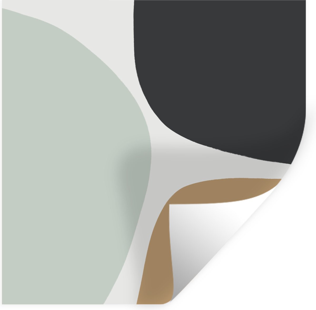 Muurstickers - Sticker Folie - Pastel - Minimalisme - Design - 30x30 cm - Plakfolie - Muur