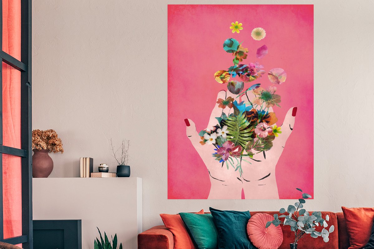 Bloemen - Abstract - Roze - Kunst
