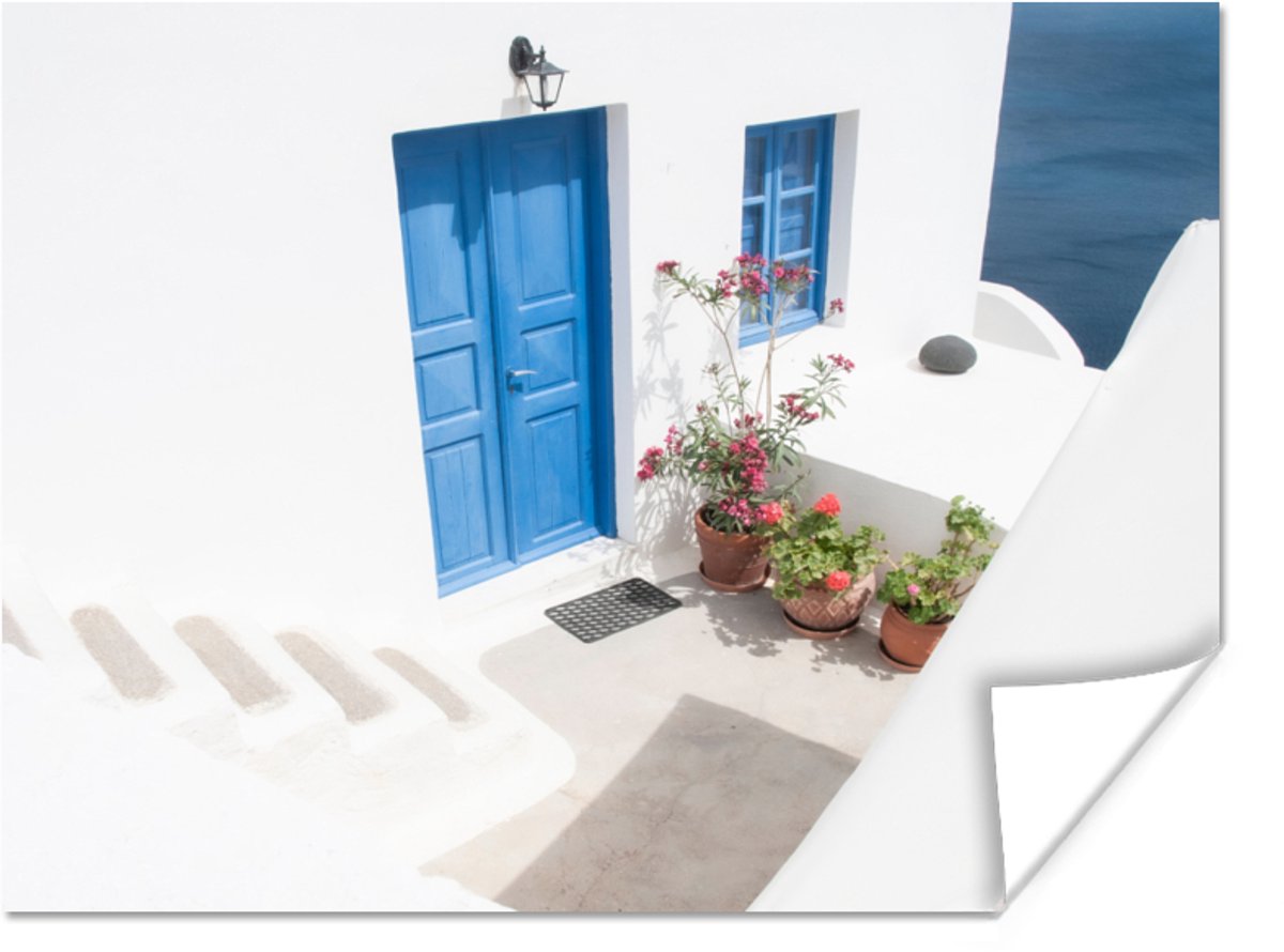 Architectuur - Blauw - Wit - Deur
