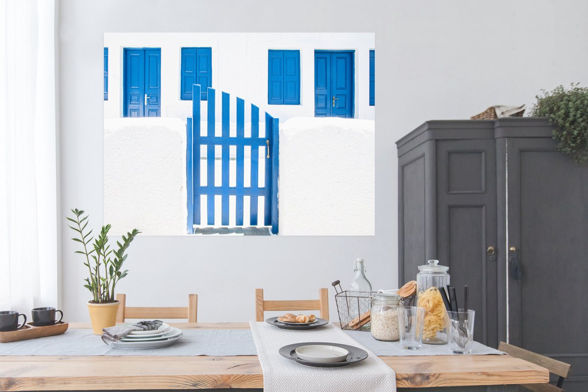 Architectuur - Hek - Wit - Blauw - Deuren
