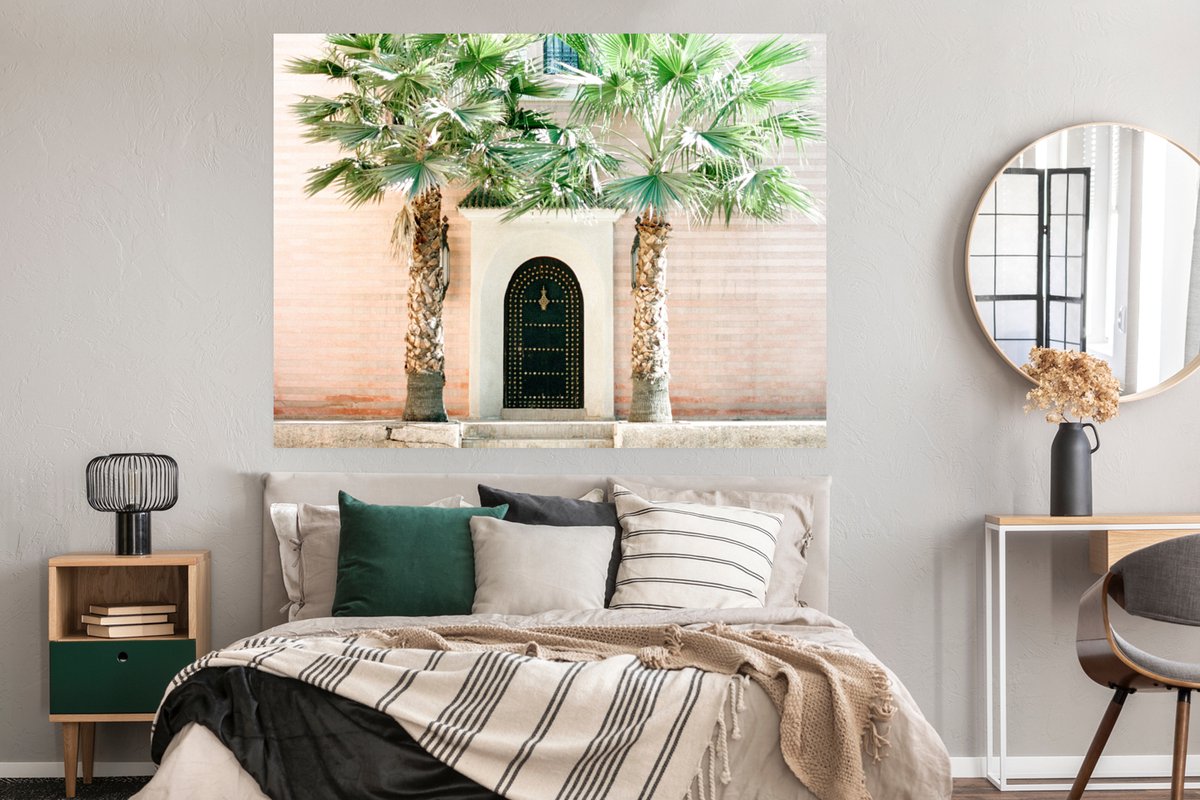 Deur - Marrakesh - Palmboom - Wit - Tropisch
