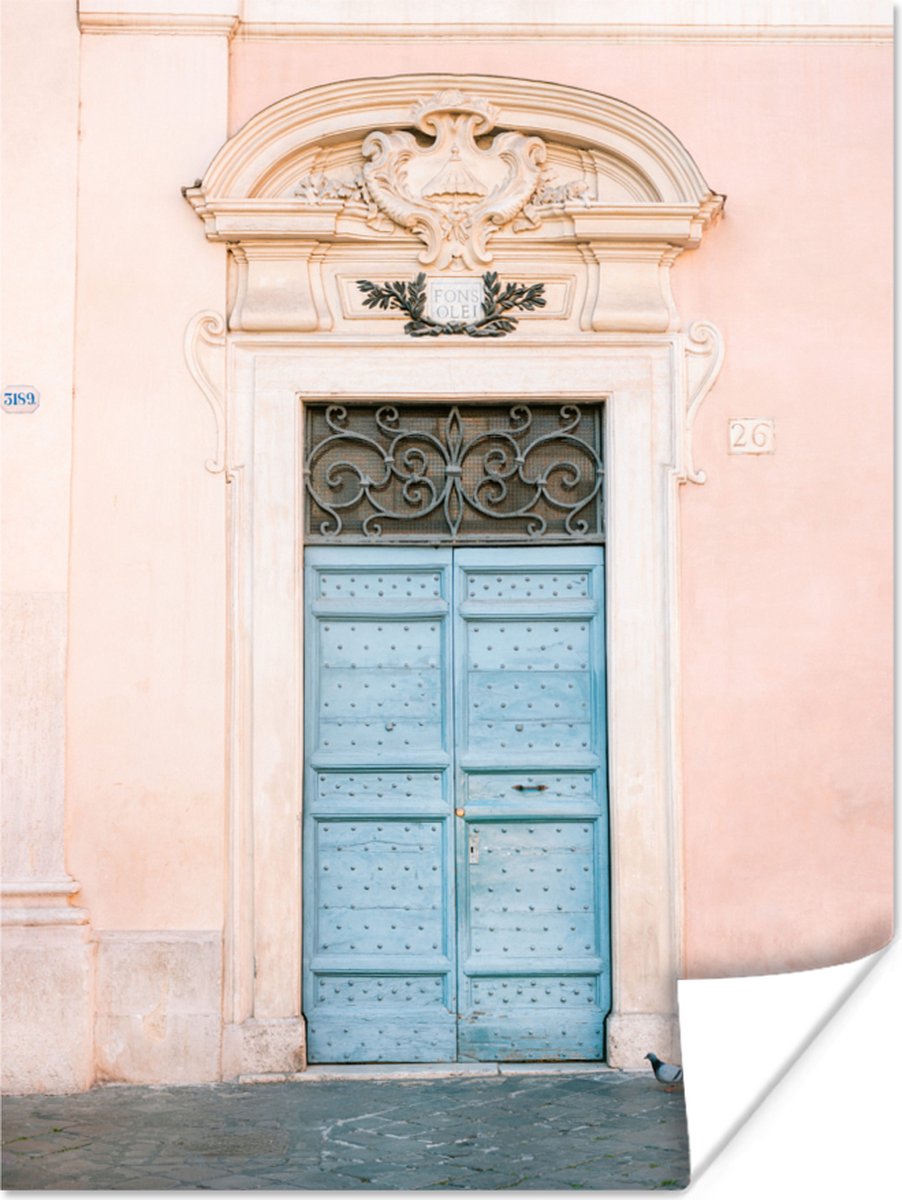 Deur - Rome - Blauw - Architectuur