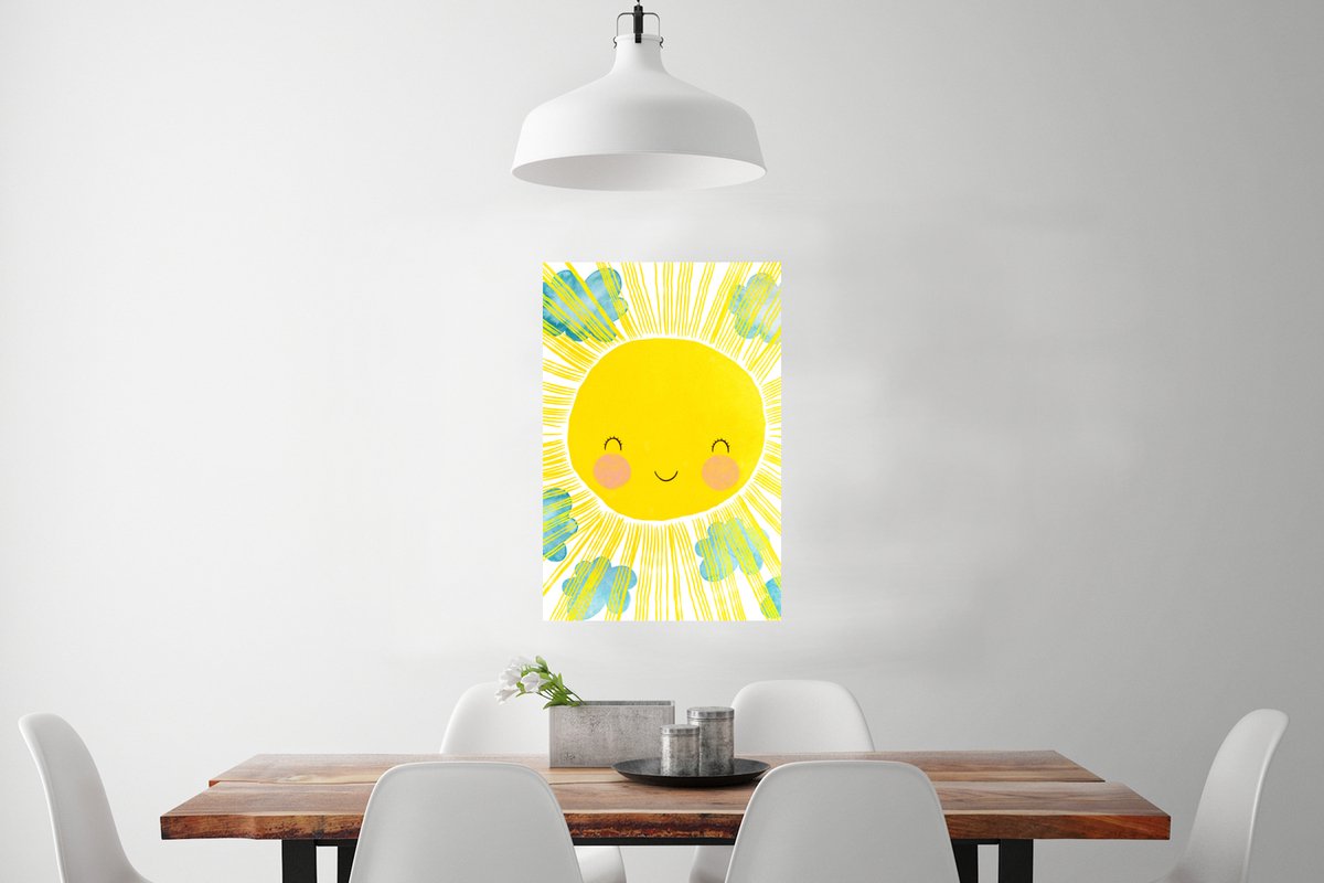 Zon - Geel - Kinderen - Illustratie