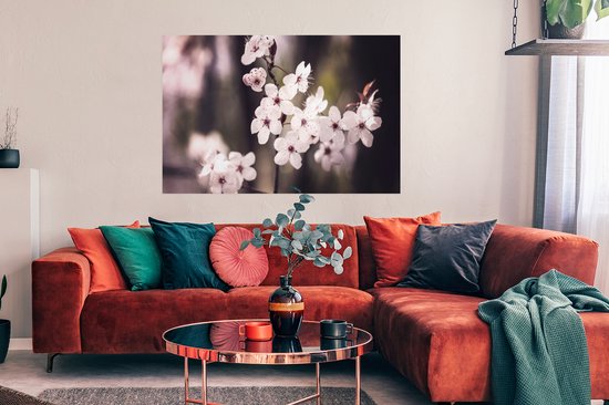 Poster Fleurs - Wit - Nature - Plante - Fleur - 120x80 cm