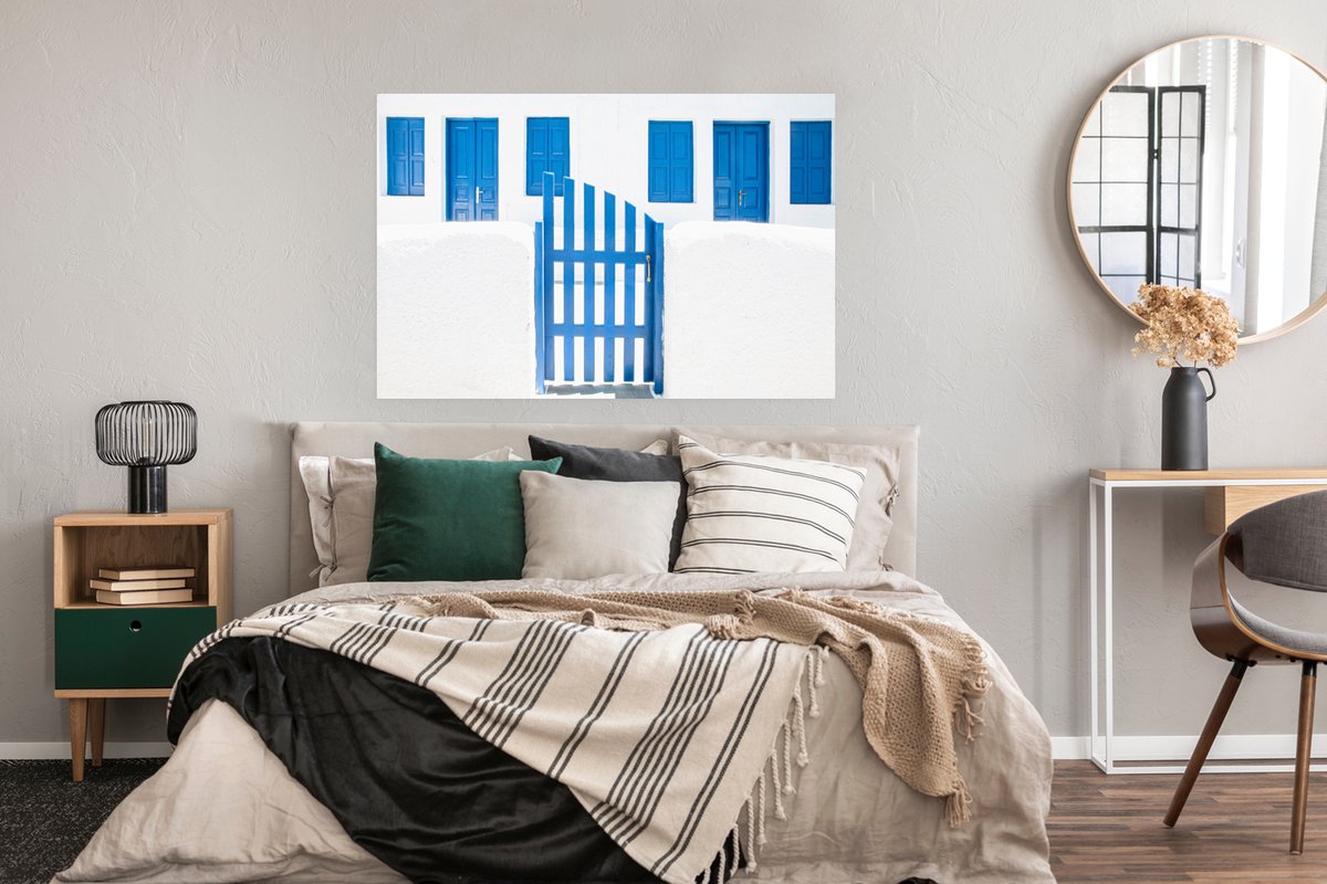 Architectuur - Hek - Wit - Blauw - Deuren