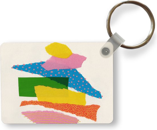 Porte-clés - Abstrait - Art - Formes - Arc-en-ciel - Cadeaux à distribuer - Plastique