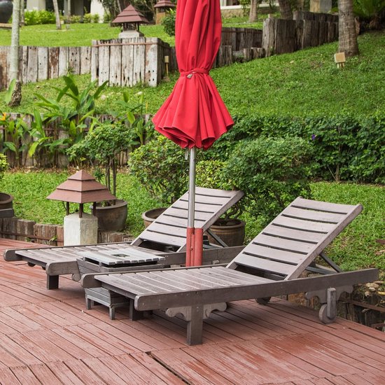 Perel Waterdichte beschermhoes voor zweefparasol, weerbestendige en uv- bestendige afdekking voor tuinmeubelen, 260 cm hoog, 86 cm breed, met ritssluiting en trekkoord, grijs : Velleman Group nv