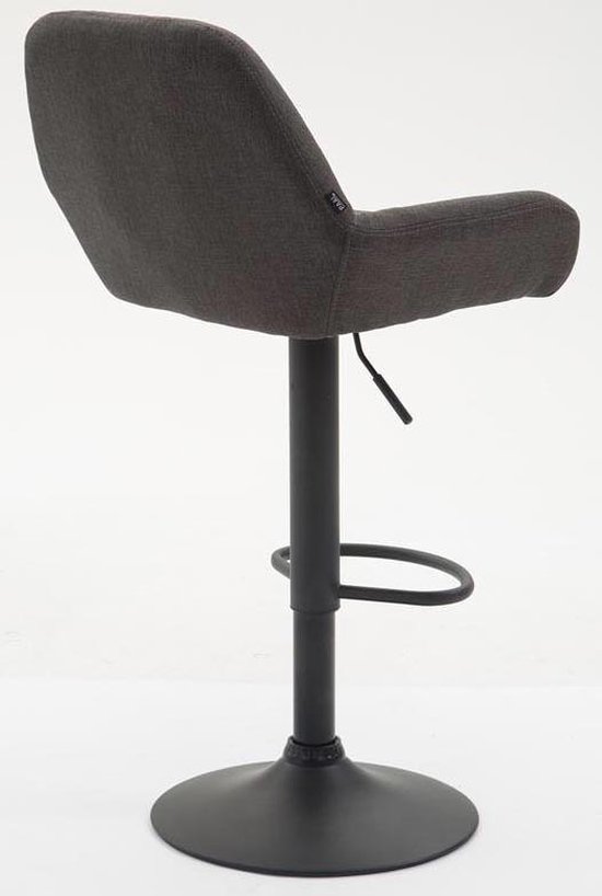 Tabouret de bar Clp Braga - Lot de 2 - Tissu - gris foncé