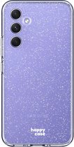 HappyCase Hoesje Flexibel TPU Glitter Print Geschikt voor Samsung Galaxy A54