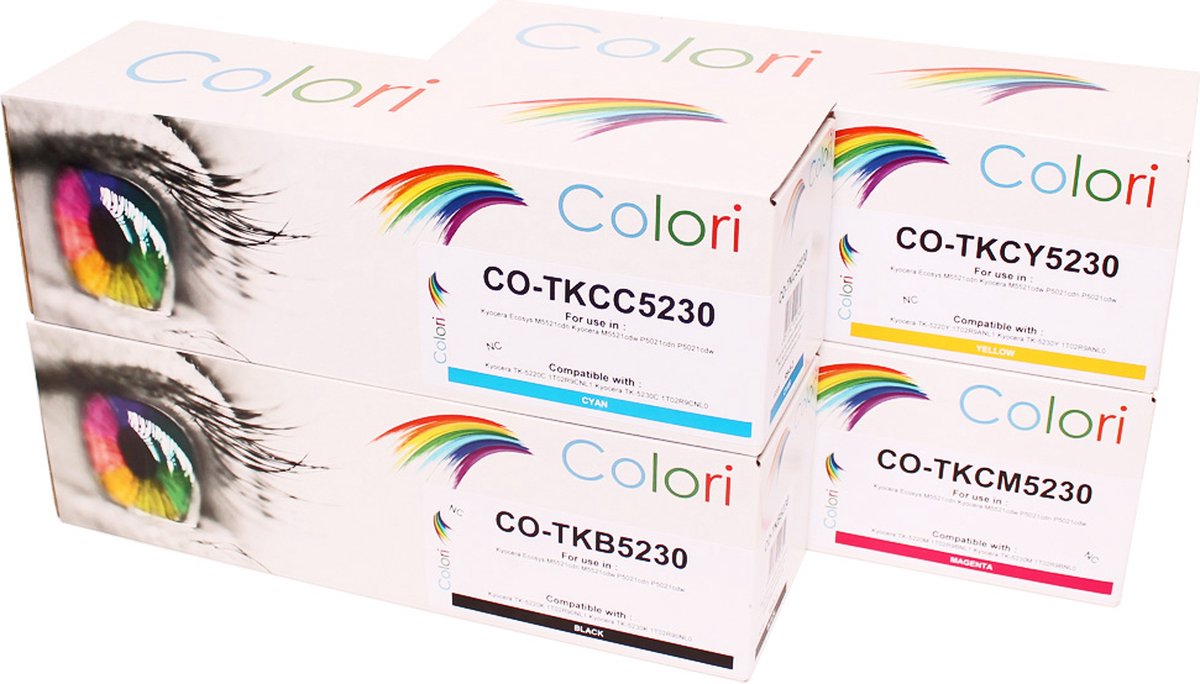 ZIPRINT 4 Multipack compatibel TK-5230 Toner voor ECOSYS P5021cdn P5021cdw ECOSYS M5521cdn M5521cdw