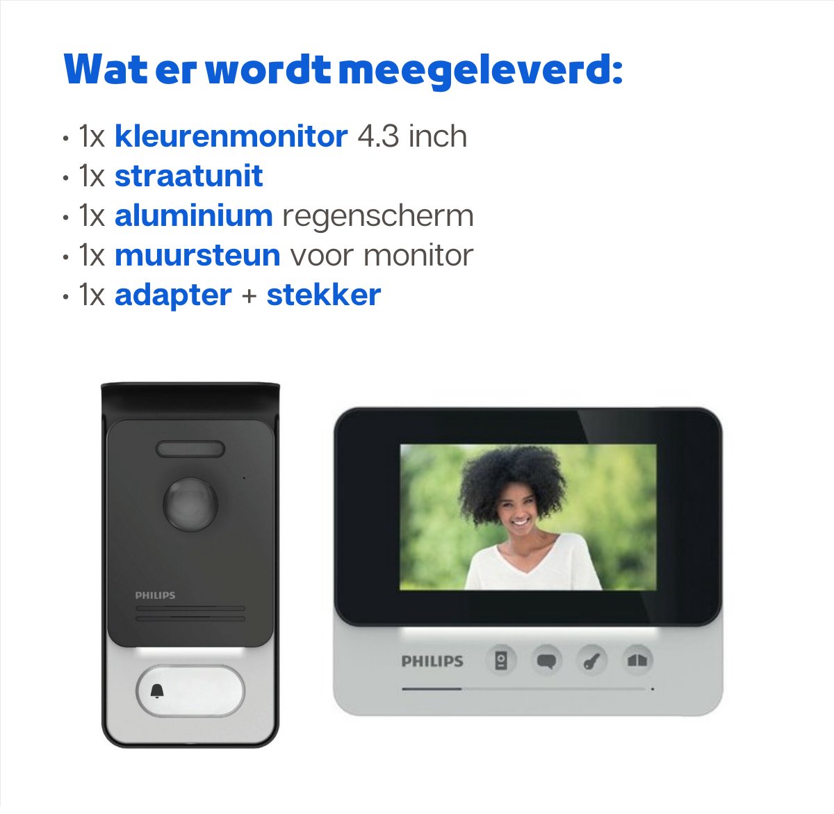 Philips 531004 Complete set voor Video deurintercom 2 draads bol