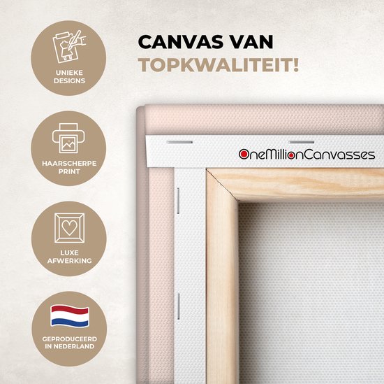 Peinture sur toile - Canvasdoek - Banane - Téléphone - Violet - Jaune - Photo sur toile - 40x60 cm - Décoration murale