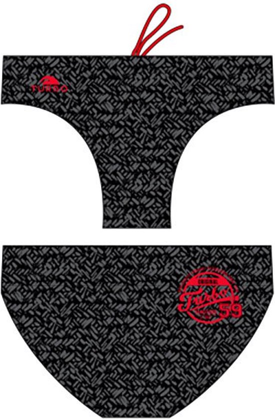 Slip de bain uni TURBO Homme - Noir - M