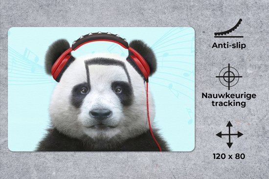 Tapis de souris xxl rigolo - Tapis de souris xxl - Accessoires de bureau -  Panda -... | bol