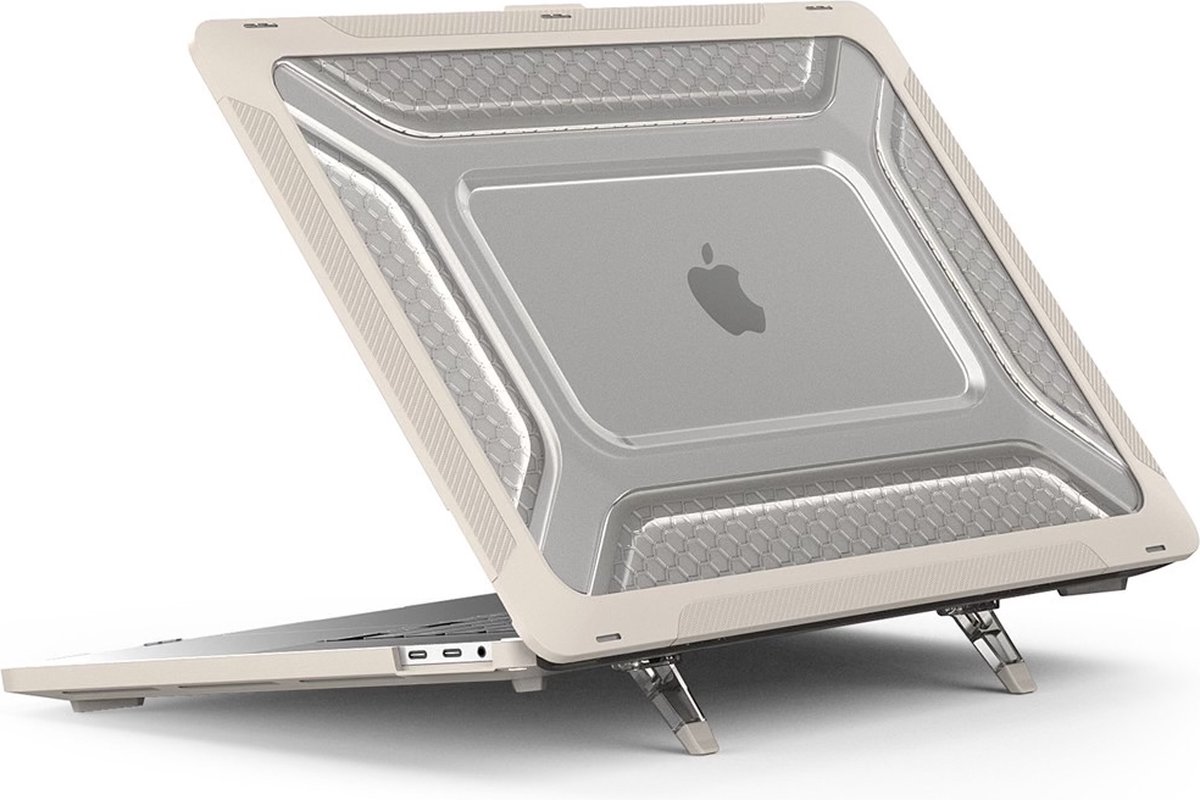 Macbook Air Rugged Transparant hardcase - Bescherming voor je Macbook Air - 13 inch 2018/2020 - Stone