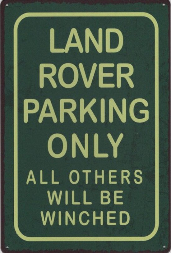 Panneau mural Auto Transports - Land Rover Parking Only