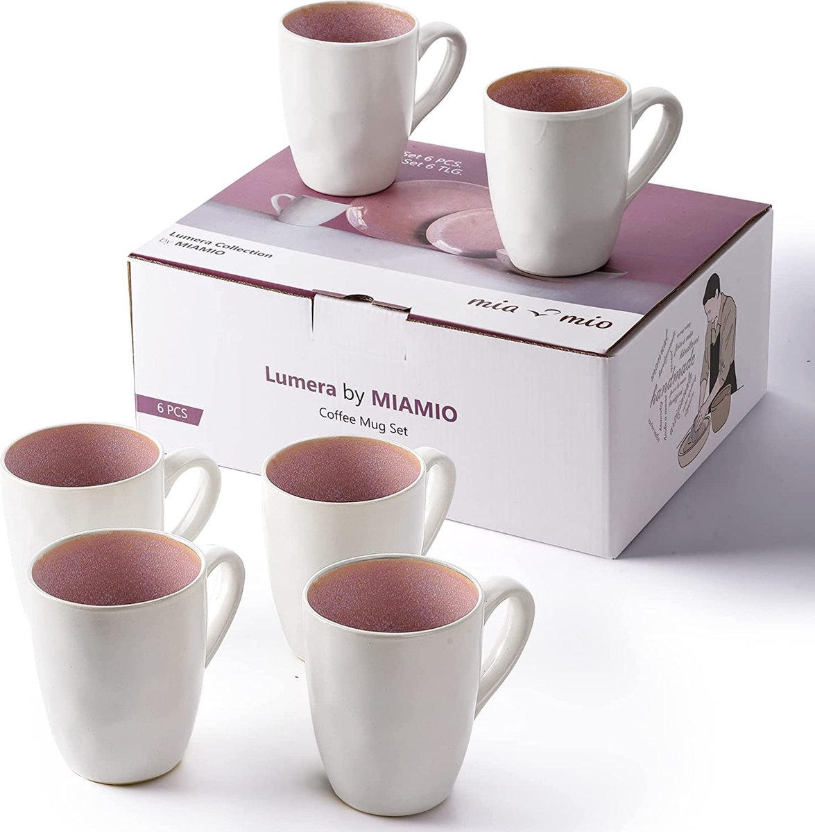 Set De 6 Tasses à Café En Verre Leonardo SENSO - Empilables, Micro-ondes Et Lave-vaisselle