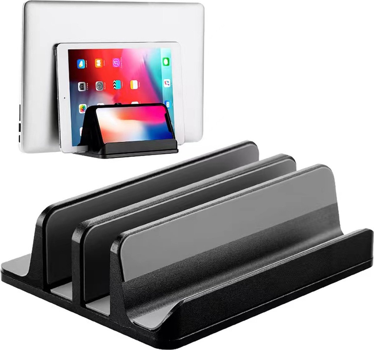 Somstyle Aluminium Laptop Houder Verticaal XL Telefoon Houder