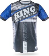 King Pro Boxing KPB Stormking 3 Dry Tech T-Shirt Zwart Blauw taille L