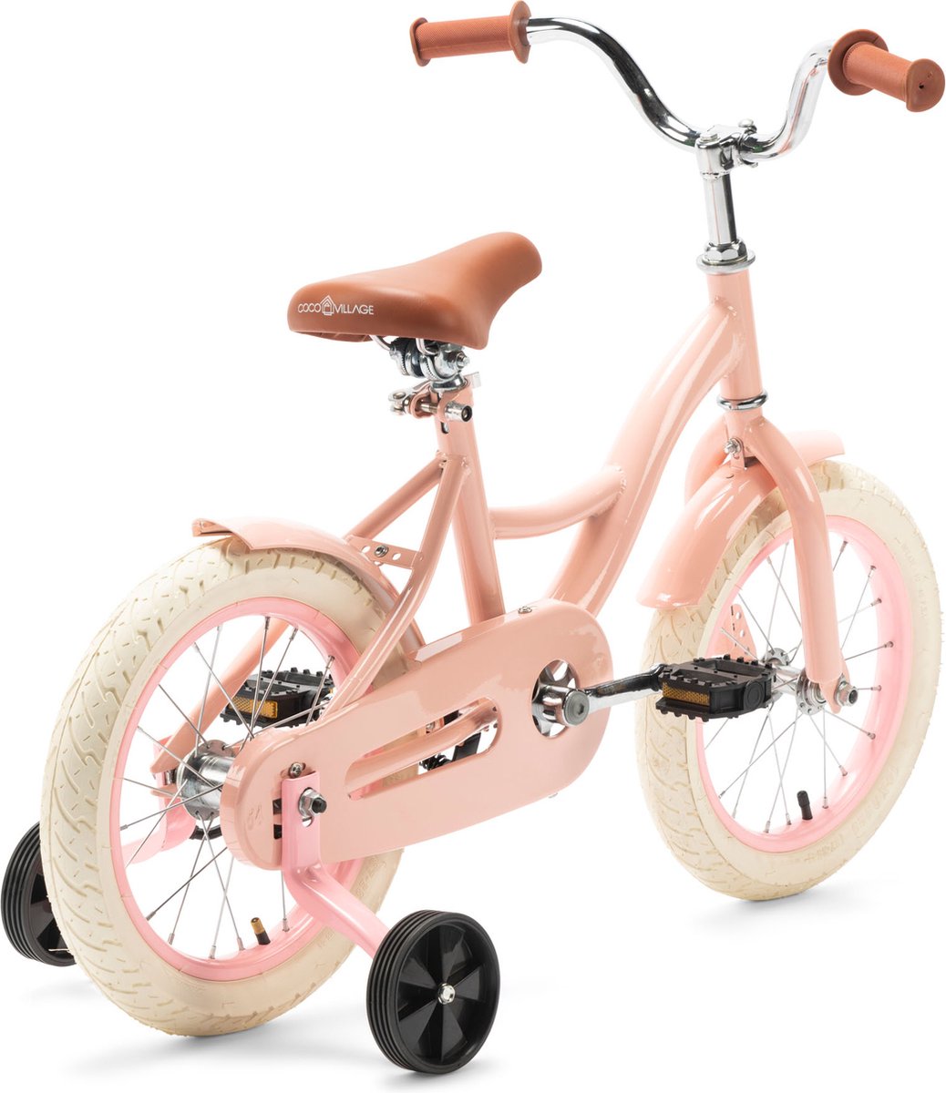 Vélo Sécurisé Vélo Enfant 3-7 Ans KAPIPALA - Roues Stabilisatrices, Panier Et Siège Arrière Panier Vélo