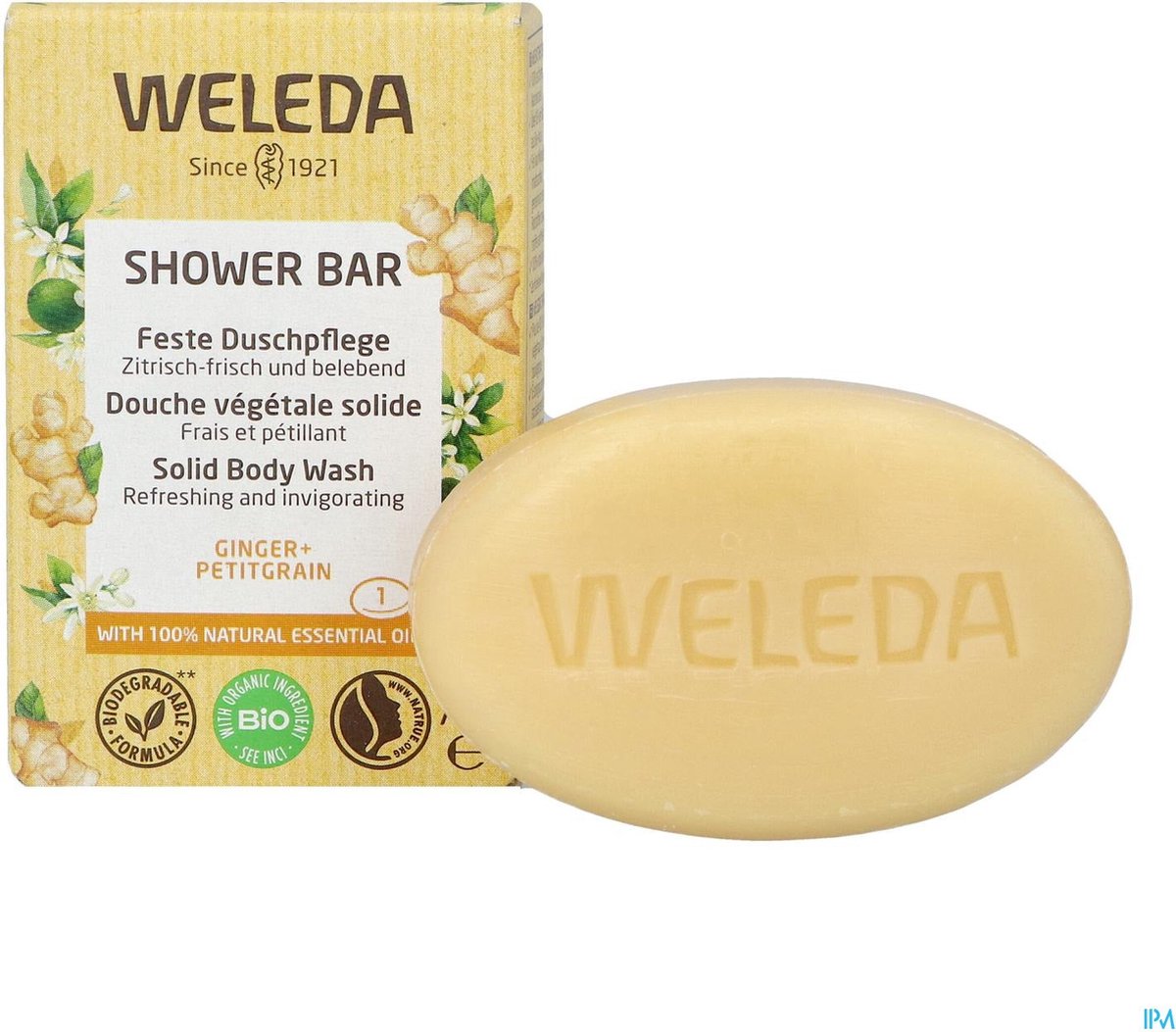 Weleda Shower Bar Ginger + Petitgrain 75GR