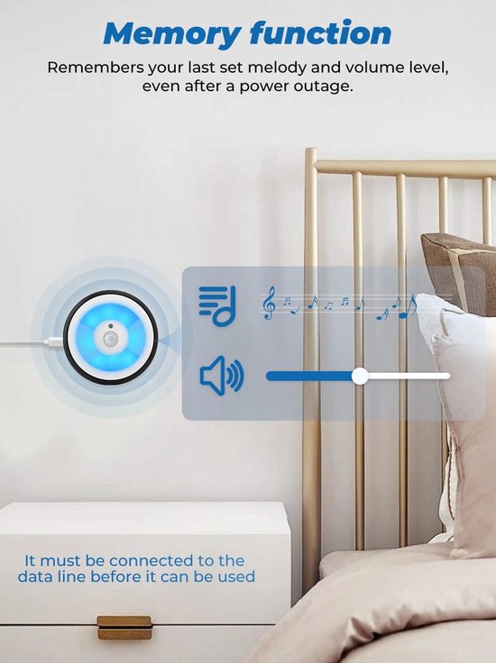 DrPhone LM6-A - Camera Deurbel Met Binnen Bel - Bekabeld Camera Deurbel Met Alexa & Google Assistant - Smartcam Camera Deurbel Met Mobiele App - Zwart van Merkloos — afbeelding 3