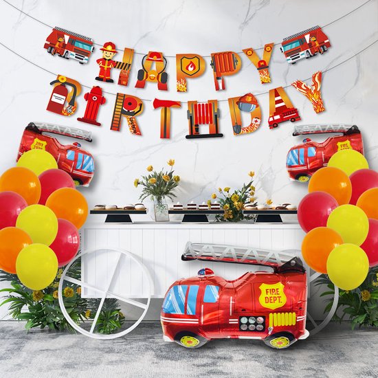 partydeco slinger happy birthday - bouwvoertuigen partydeco slinger happy birthday - bouwvoertuigen