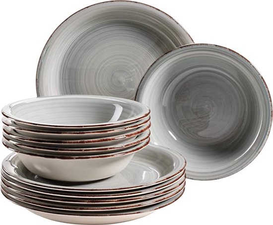 serveerschaal set \ soepborden, grote salade serveerschalen, witte ondiepe soepkom, magnetronbestendig, dishwasher safe, serving bowl - bordenset