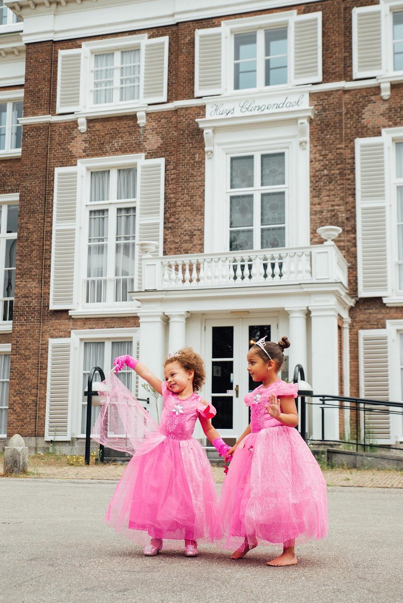 Het Betere Merk - Prinsessenjurk meisje - Roze vlinders - Verkleedkleren meisje - Kleed — afbeelding 4