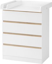 Bol.com Kamyra® Commode/Ladekast voor Baby - Verzorgingstafel - Kasten - Babykamer Badkamer - Wit 80x47.8x100.5 cm aanbieding