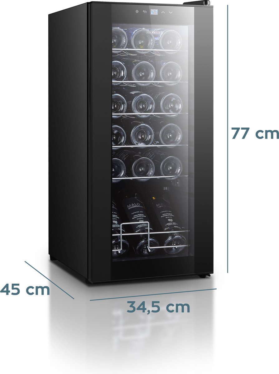 Heinrich's HFK 3216 Wijnkoelkast 50L voor 18 Flessen - afbeelding 3