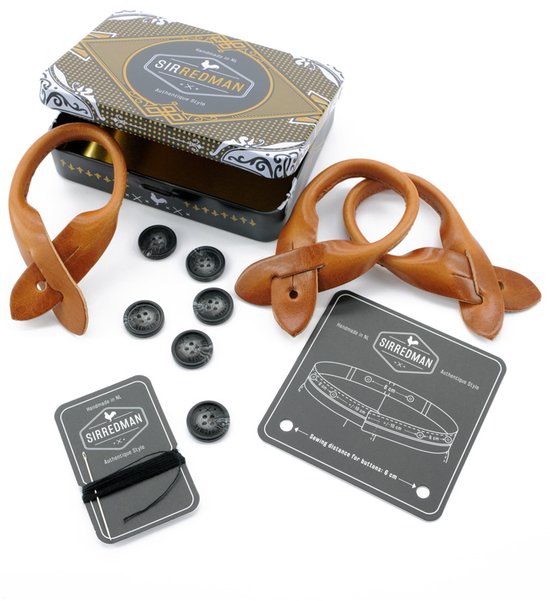 Sir Redman - bretelles de luxe - 100% made in NL, - Gracefull Groom sand - couleur sable