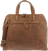 Sacoche pour ordinateur portable 15,6 "marron vintage en cuir écologique - Primrose