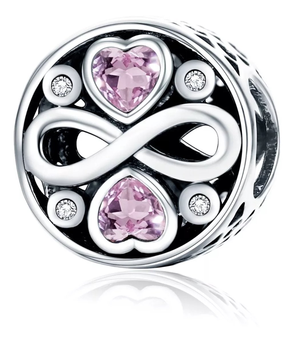 Fler® | Bedel | Past op populaire bedel armbanden (standaard-3mm) | armbandbedel | Oneindige Harten Bedel Hangbedel Charm | 925 zilver | Zirkonia | Kerst cadeau | Sinterklaas kado | Verjaardagscadeau | Moederdag Geschenk | Valentijn kado