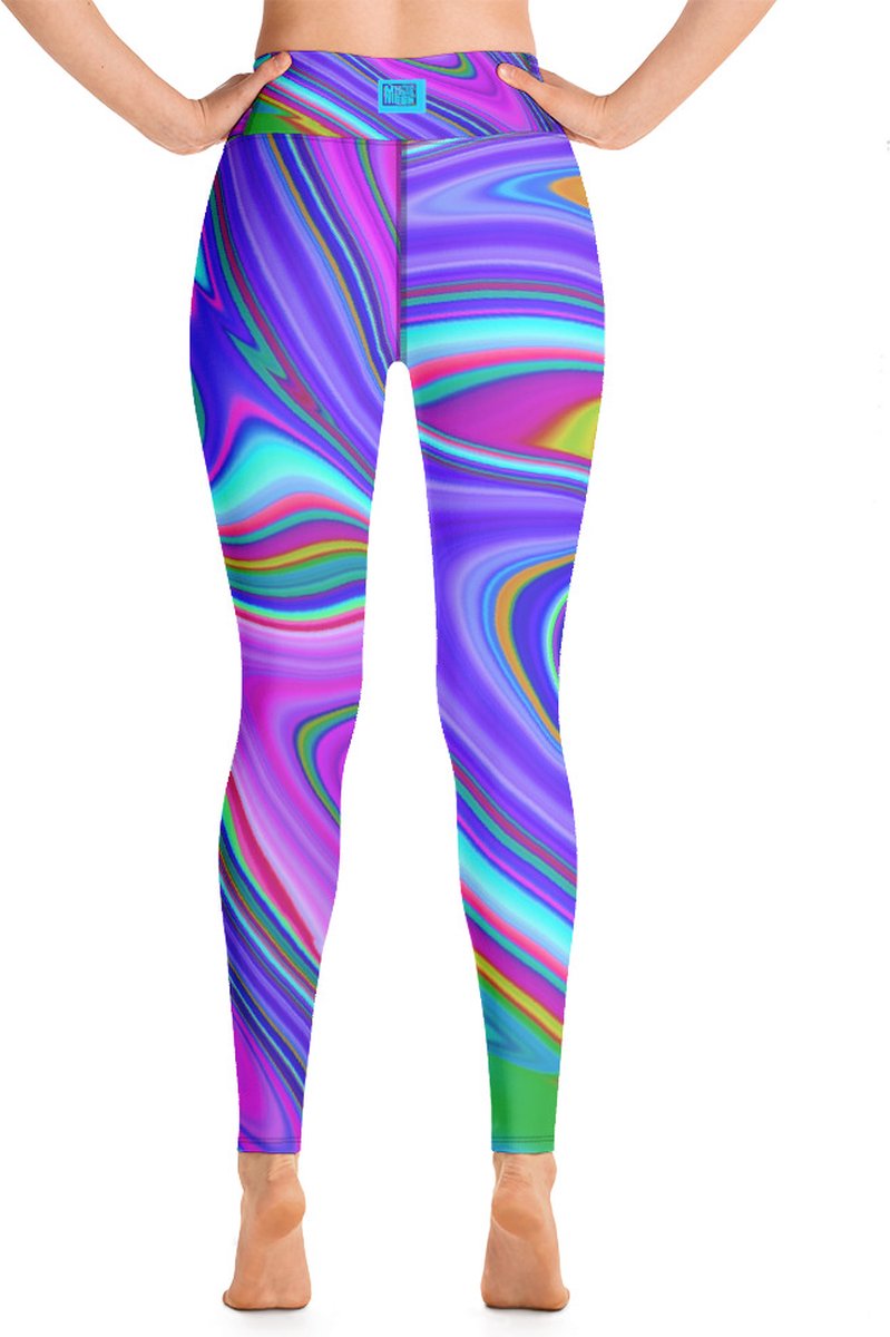 II THE MOON Yoga Legging dames top kwaliteit, wordt per bestelling geprint, gesneden en handgenaaid met unieke originele print ontworpen door MOON