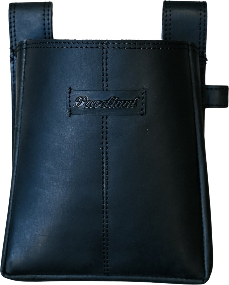 Pavelinni | Gladiator | iPad Mini Houder | Lederen Holster voor Kelners | Buffelleder | Zwart (DC07132ABL)