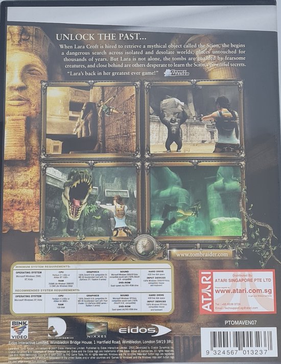 Jeu PC Tomb Raider Anniversary - Version UK En Pochette, Neuf Scellé