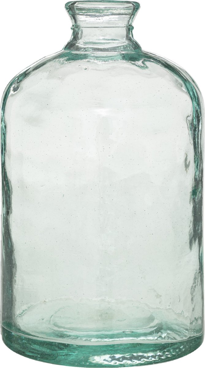 Atmosphera bloemenvaas Colmar - Apotheker Fles model - transparant - gerecycled glas - 32 x 18 cm