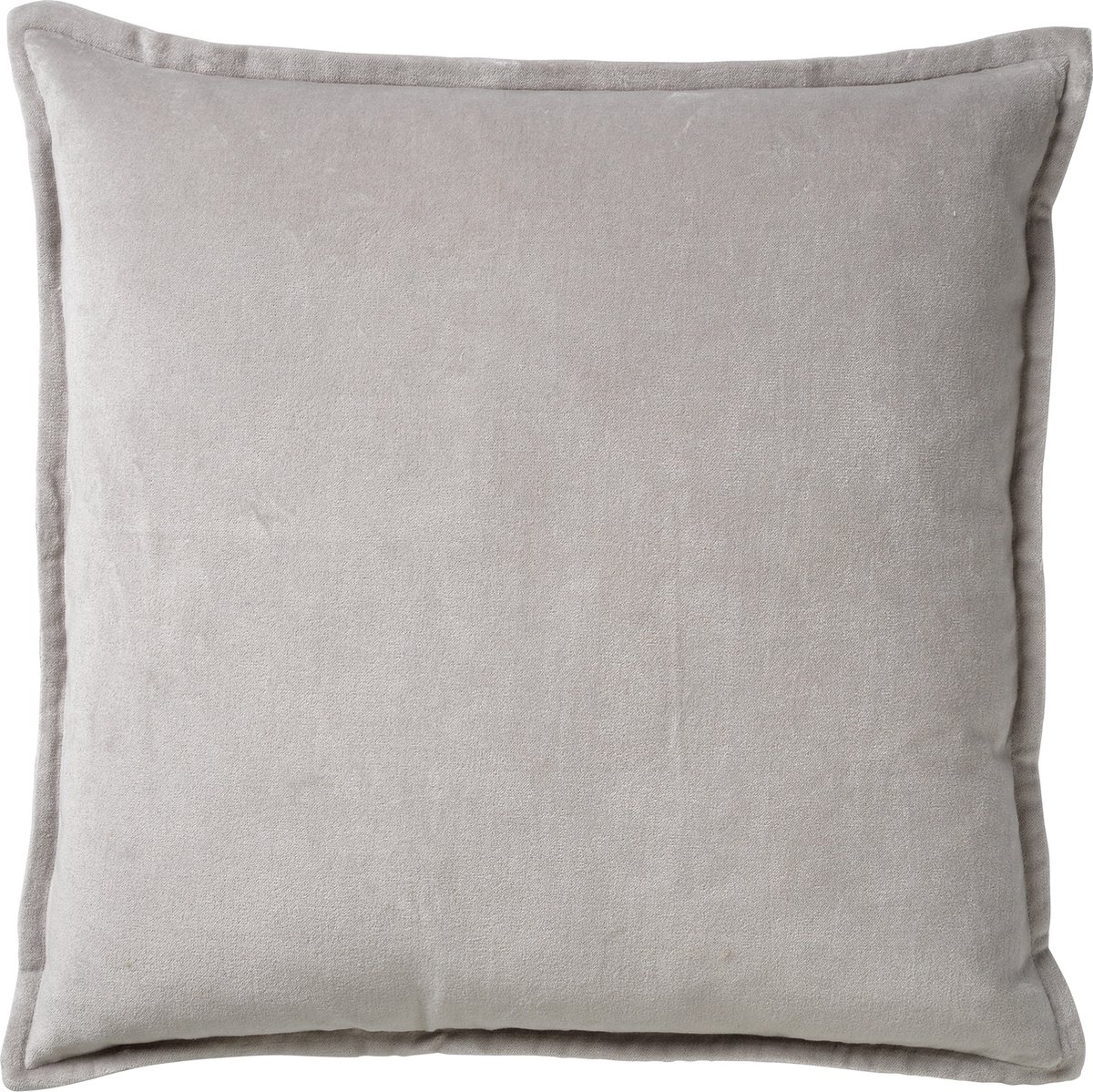 Dutch Decor CAITH - Sierkussen 50x50 cm - 100% katoen velvet - Micro Chip - lichtgrijs - Inclusief binnenkussen - Luxe kussens voor woonkamer & bank