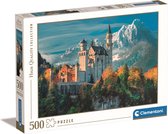 Clementoni - Puzzel 500 Stukjes High Quality Collection Neuschwanstein Castle, Puzzel Voor Volwassenen en Kinderen, 14-99 jaar, 35146