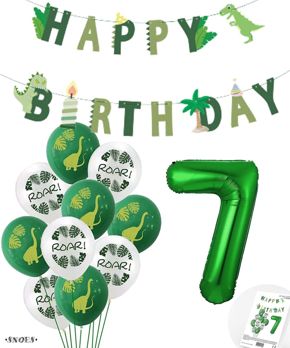 Dinosaurus 3e Verjaardag Decoraties - Drie Rex Achtergrond, Glitter Banner, 3 Folie Cijfer Ballon, Dinosaurus Print Ballonnen voor Jongens Meisjes 3 Jaar Oud