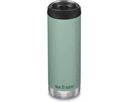 foto van Klean Kanteen - Drinkfles TKWide Cafe Cap 473 ml - Beryl Green - Koffiebeker - geïsoleerd