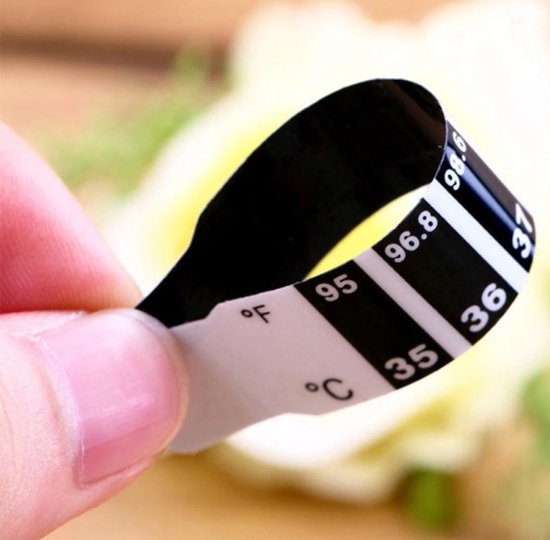  - Thermometer fles baby - digitale temperatuur strip sticker babyfles babyflessen babyvoeding voedingsfles - LeuksteWinkeltje