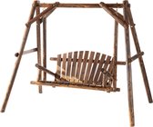 Bol.com Outsunny - Hollywoodschommel - Metalen haken voor bevestiging - Bruin aanbieding