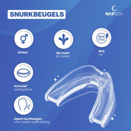 Napson® Anti Snurk Set 3 in 1 - 2x Snurkbeugels - 8x Neusspreiders en 1 neusclips - Napson